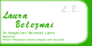 laura beleznai business card